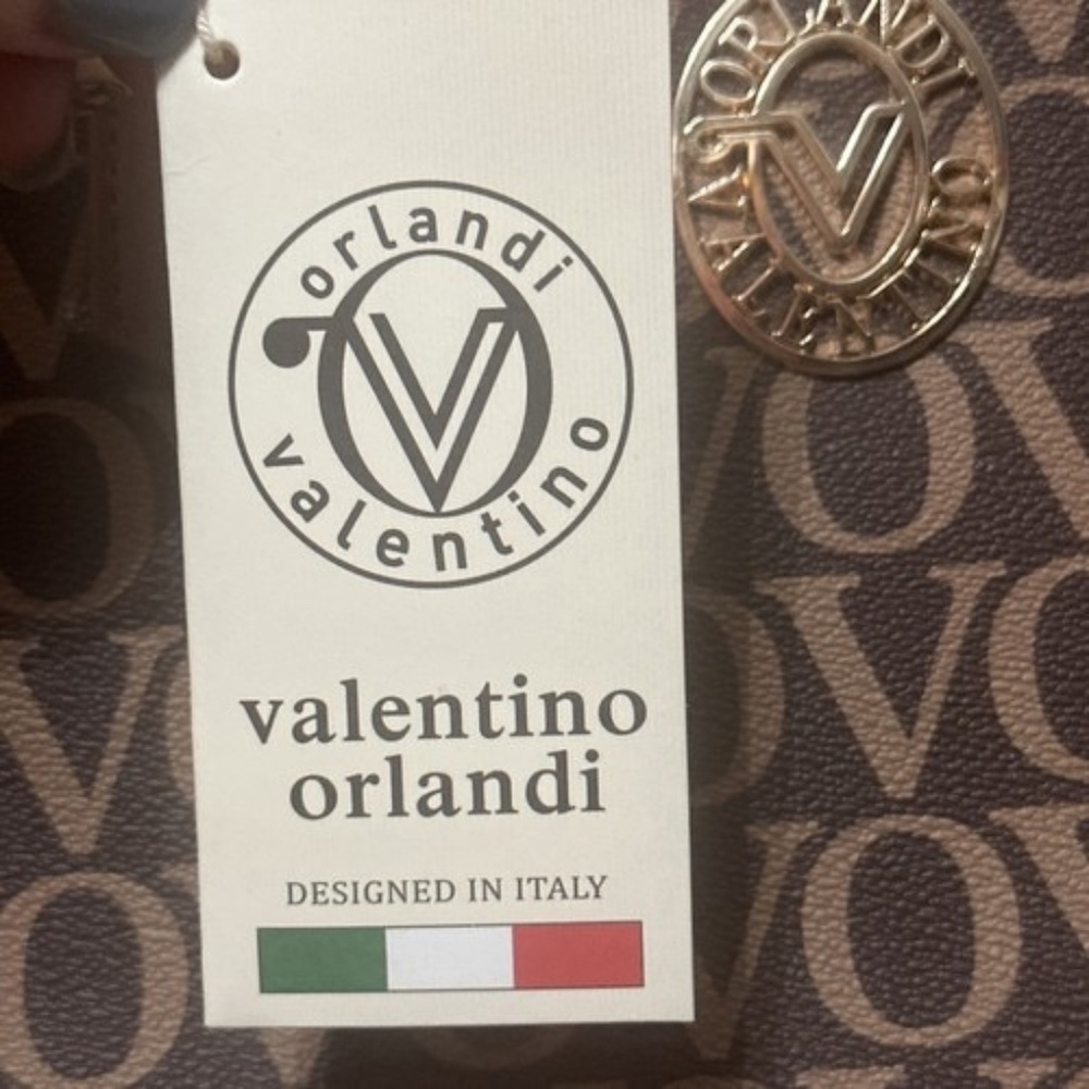 Valentino Orlandi Monogram Large Brown Tote Bag  MSRP $299.99 - Picture 9 of 12
